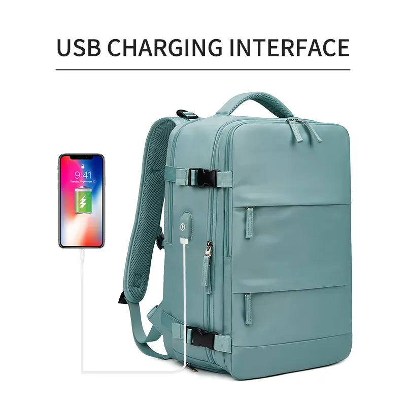 Women Laptop Backpack 15.6inch Teenage girl USB charging school